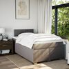 vidaXL Boxspringbett mit Matratze Taupe 120x190 cm Stoff