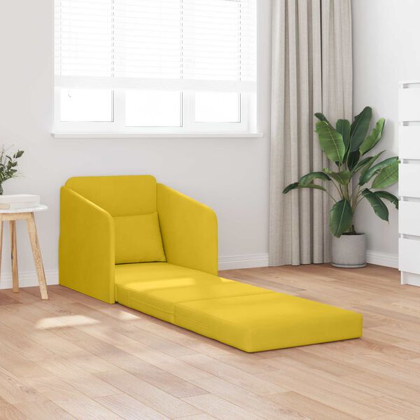 vidaXL Schlafsofa Gelb 65 x 80 x 83 cm Samt