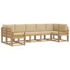 vidaXL Outdoor-Sofagarnitur 7 stk. Wei&szlig; und Beige