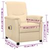 vidaXL Massagesessel Elektrisch Creme Stoff