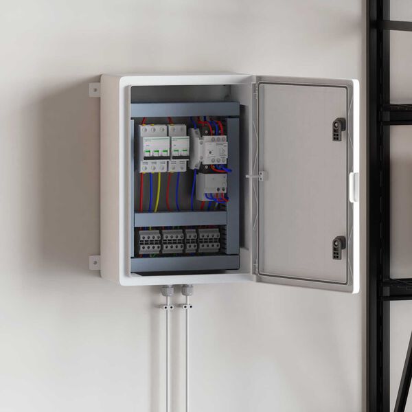 vidaXL Steuerungsschrank Grau 47 x 20 x 60 cm ABS Kunststoff