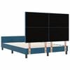 vidaXL Boxspringbett mit Kopfteil Dunkelblau 140 x 190 cm Samt
