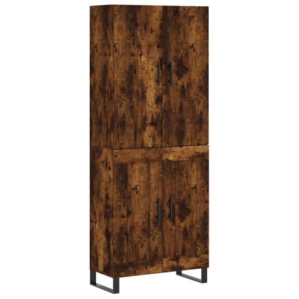 vidaXL Highboard Räuchereiche 69,5x34x180 cm Holzwerkstoff