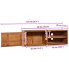 vidaXL Wand-TV-Schrank 90x30x30 cm Teak Massivholz