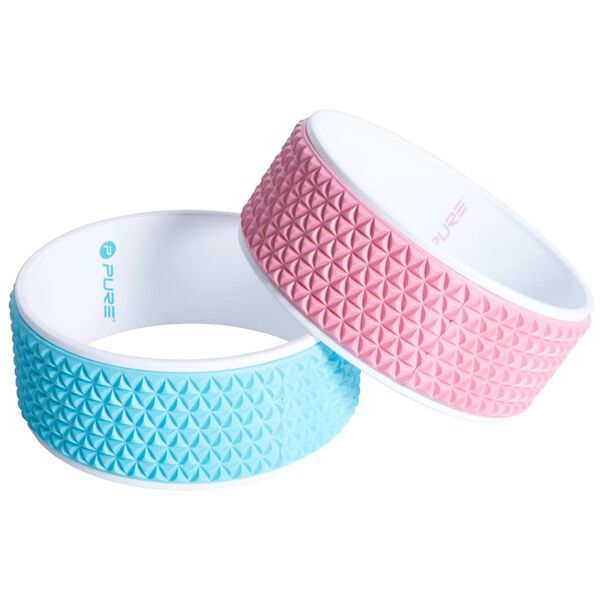 Pure2Improve Yoga-Rad 34 cm Blau und Wei&szlig;