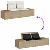 vidaXL Gartensofa Beige 184 x 62 x 85cm Poly-Rattan