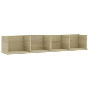 vidaXL CD-Wandregal Sonoma-Eiche 100x18x18 cm Holzwerkstoff