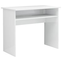 vidaXL Schreibtisch Hochglanz-Weiß 90x50x74 cm Holzwerkstoff