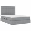 vidaXL Bett mit Stauraum und LED Hellgrau 140 x 190 cm Polyester