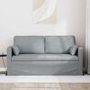 vidaXL Sofa 140cm Hellgrau Metall