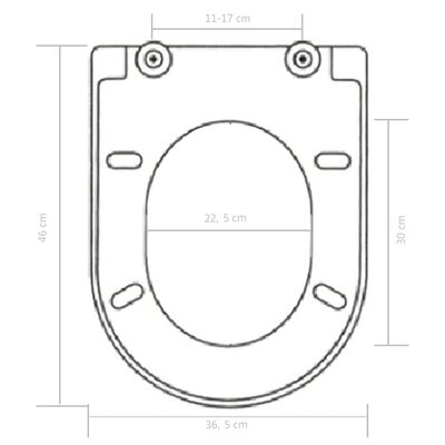vidaXL Toilettensitz mit Absenkautomatik und Quick-Release Schwarz