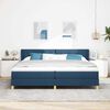 vidaXL Boxspringbett mit Matratze Blau 200 x 200 cm Polyester