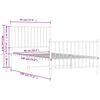 vidaXL Bettgestell mit Kopf- und Fu&szlig;teil Metall Wei&szlig; 90x190 cm