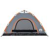 vidaXL Campingzelt 4 Personen Grau und Orange Quick Release