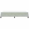 vidaXL Boxspringbett mit Matratze Hellgrau 120 x 210 cm Stoff
