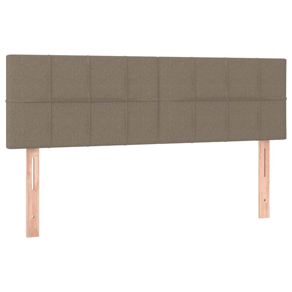 vidaXL Kopfteile 2 Stk. Taupe 72x5x78/88 cm Stoff