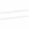 vidaXL Wandregale 2 Stk. Hochglanz-Wei&szlig; 100x9x3 cm