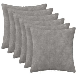 vidaXL Kissenbezug 6 stk. HEERLEN Hellgrau 30 x 30 cm