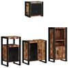 vidaXL Badezimmerm&ouml;bel-Set mit Regal 4 pcs Massives upgecyceltes Holz