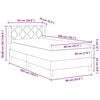 vidaXL Boxspringbett mit Matratze Taupe 200 x 90 cm Polyester