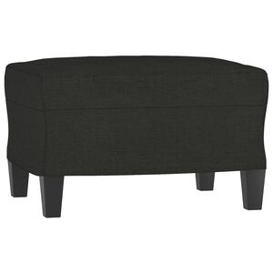 vidaXL Fu&szlig;hocker Schwarz 60x50x41 cm Stoff