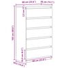 vidaXL Schubladenschrank Artisan-Eiche 60x36x103 cm Holzwerkstoff