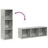 vidaXL Bücherregal/TV-Schrank Betongrau 36x30x114 cm Holzwerkstoff