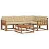 vidaXL Outdoor-Sofagarnitur 5 Stk. Natur und Beige