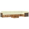 vidaXL Outdoor-Sofagarnitur mit Kissen 7 pcs Natur und Creme