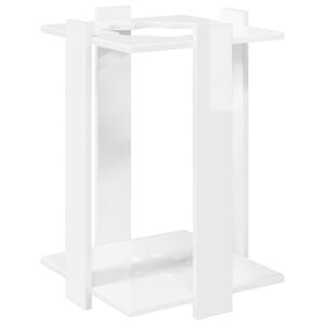 vidaXL Angelrutenhalter Holzwerkstoff 42 x 43 x 60 cm Hochglanz Wei&szlig;