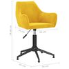 vidaXL Esszimmerst&uuml;hle 4 Stk. Drehbar Senfgelb Samt