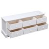 vidaXL TV-Schrank Weiß 108x30x40 cm Massivholz Paulownia