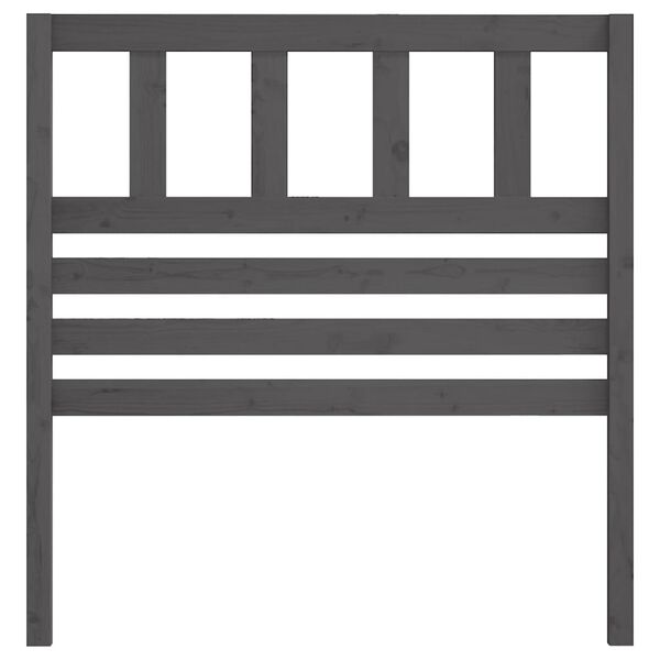 vidaXL Kopfteil Grau 81x4x100 cm Massivholz Kiefer