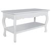 vidaXL Couchtisch mit Ablage MDF Wei&szlig;