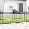 vidaXL Gartenzaun Grau 1,7 x 0,6 m Pulverbeschichteter Stahl