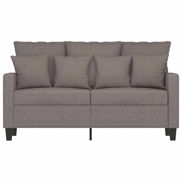 vidaXL 2-Sitzer-Sofa Taupe 120 cm Stoff