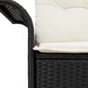 vidaXL Gartensofa mit Kissen Schwarz 141 x 62 x 69cm Poly-Rattan