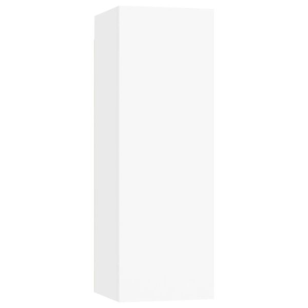 vidaXL 7-tlg. TV-Schrank-Set Wei&szlig; Holzwerkstoff