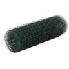 vidaXL Drahtzaun Stahl mit PVC-Beschichtung 10x0,5 m Gr&uuml;n