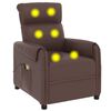 vidaXL Massagesessel mit Aufstehhilfe Braun Kunstleder