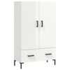 vidaXL Highboard Hochglanz-Wei&szlig; 69,5x31x115 cm Holzwerkstoff