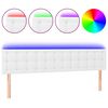 vidaXL LED Kopfteil Wei&szlig; 180x5x78/88 cm Kunstleder