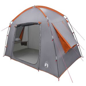 vidaXL H&uuml;tten-Zelt 3 Personen Grau und Orange Polyester