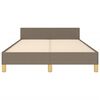 vidaXL Bettgestell ohne Matratze Taupe 120x190 cm Stoff