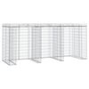 vidaXL Gabionen-M&uuml;lltonnenbox 270x91x120 cm Verzinktes Eisen