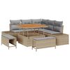 vidaXL Garten-Sofa-Set mit Kissen 8 pcs Beige Poly Rattan