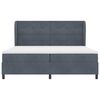 vidaXL Boxspringbett mit Matratze Dunkelgrau 200 x 200 cm Samt