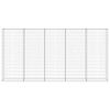 vidaXL Gabionenwand mit Abdeckung Verzinkter Stahl 300x30x150 cm