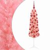 vidaXL K&uuml;nstlicher schmaler Weihnachtsbaum mit Kugeln 120 cm 150 LEDs