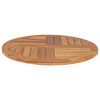 vidaXL Tischplatte Massivholz Teak Rund 2,5 cm 70 cm